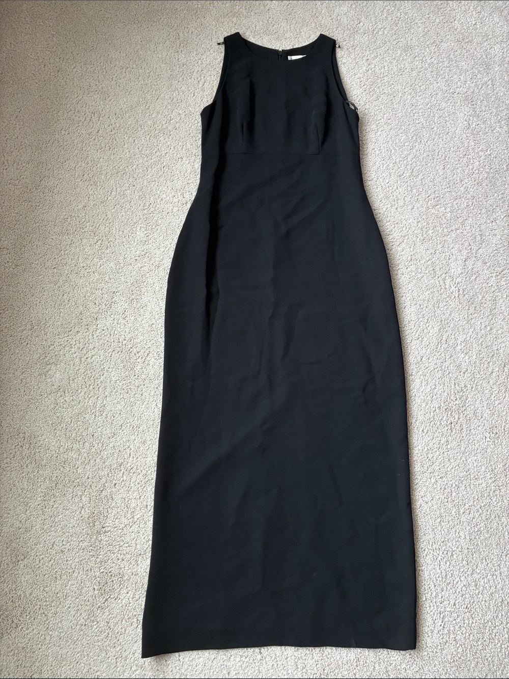 Preview Collection Classic Black Sleeveless Maxi Dress with slit in back size 4P
